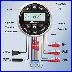 Guzare Marine Bluetooth Radio Receiver And Boat Waterproof Speakers for Yacht