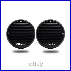 Herdio 12V Marine FM/AM Boat Bluetooth Radio stereo+3 inch Boat round speakers