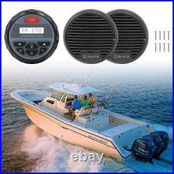 Herdio 3 Boat Speakers FM/AM Stereo Bluetooth Radio Receiver Marine Car ATV UTV