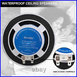 Herdio 4 Boat Speakers Marine Radio Bluetooth Receiver Audio Waterproof Outside
