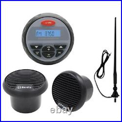 Herdio Marine 4 Stereo Bluetooth Digital Radio +3 Boat Speakers+ AM FM Aerial