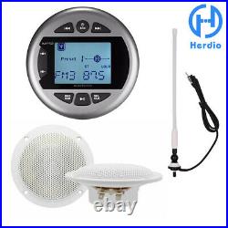 Herdio Marine Audio Stereo Radio Bluetooth+Boat 4 Ceiling Speakers+FM/AM Aerial