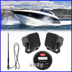 Herdio Marine Boat Radio Bluetooth Stereo Receiver+4 Heavy Duty Speaker Antenna