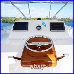 Herdio Round Waterproof Marine Radio 4 X 40 W Boat In Dash Gauge Stereo Receiv