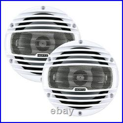 Hertz HMX 6.5 6-1/2 Marine Audio 2-Way Coaxial Speakers White Coax Boat NEW