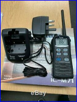 ICOM IC-M71 VHF waterproof portable marine/boat radio. Excellent condition