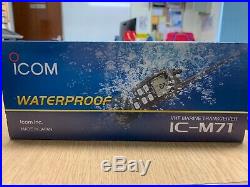 ICOM IC-M71 VHF waterproof portable marine/boat radio. Excellent condition