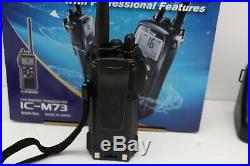 ICOM IC-M73 21US Handheld VHF Marine Boat Radio 6 Watts IPX8 Submersible Black
