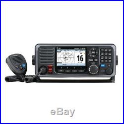 ICOM M605 Fixed Mount VHF Marine Boat Radio with Color Display Rear Mic M605 11