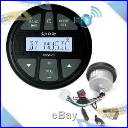 Infinity AM/FM Radio Bluetooth Gauge-Style Marine/Boat Stereo withUSB Charging/Aux