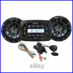 Infinity Bluetooth Marine Waterproof Boat Radio & 6 2-Way Speakers Stereo Kit