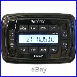 Infinity Bluetooth Marine Waterproof Boat Radio & 6 2-Way Speakers Stereo Kit