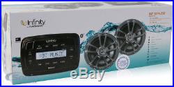Infinity MPK250 Bluetooth Marine Boat Radio Stereo Receiver with Chrome Speakers