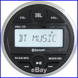 JBL PRV175 Gauge Mount Marine Audio Bluetooth Stereo Radio Receiver Boat UTV USB