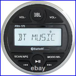 JBL PRV 175 AM/FM/Bluetooth Gauge Style Boat Radio Stereo Receiver with USB Port