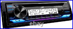 JVC KD-T92MBS In-Dash Marine Boat Bluetooth Radio USB CD Receiver Bundle Combo w