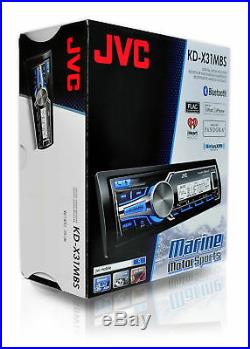 JVC Marine Boat Bluetooth USB AM/FM Radio AUX Input Receiver 4 x 5.25 Speakers