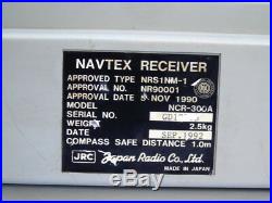 Japan Radio Co. JRC Navtex Receiver NCR 300A Ships Boat Yacht Communication