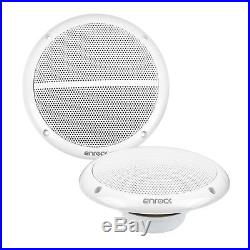 Jensen Bluetooth Marine Boat USB AUX Radio, Antenna, Amplifier, 6.5 White Speakers