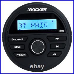 KICKER KMC2 Digital Media Gauge Receiver withUSB 4 Boat/ATV/UTV+Bluetooth Speaker
