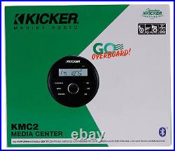 KICKER KMC2 Digital Media Gauge Receiver withUSB 4 Boat/ATV/UTV+Bluetooth Speaker