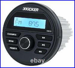 KICKER KMC2 Digital Media Receiver withBluetooth/USB+Remote For Boat/ATV/UTV/RZR