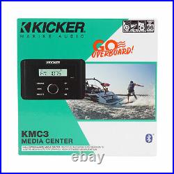 KICKER KMC3 Marine Boat Digital Media Gauge Receiver withBluetooth+Remote ATV/UTV