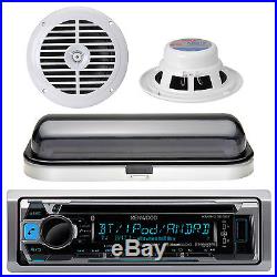 KMRD356 Marine Boat Yacht CD MP3 Radio USB iPod iPhone Player 2 Speakers + Cover
