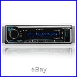 KMRM318BT Kenwood Bluetooth USB Boat Radio, 400W Amp, Antenna, 5Marine Speakers
