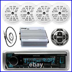 KMRM325BT Boat Pandora MP3 Radio WithWired Remote, 4 X Speakers 400W Amp & Antenna
