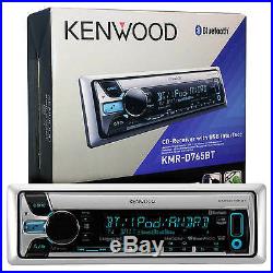 KMR-D562BT Marine Boat Bluetooth iPod CD Radio Stereo 4 Silver 200W Box Speakers