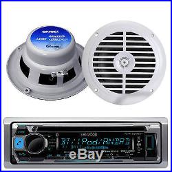Kenwood KMR-D372 Marine Boat CD MP3 Radio USB iPod iPhone Player with6.5 Speakers