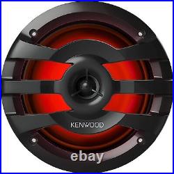 Kenwood KMR-D382BT Stereo 1-DIN Marine Bluetooth Receiver & C1673MRBL Speakers