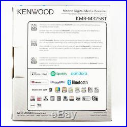 Kenwood KMR-M325BT Single-DIN USB/MP3 Marine Stereo Boat Radio Bluetooth Sirius