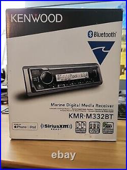 Kenwood KMR-M332BT 1-DIN Marine Digital Media Receiver Boat Stereo NEW