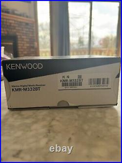 Kenwood KMR-M332BT 1-DIN Weatherproof Marine/Car Stereo, Bluetooth, SXM/USB/AUX