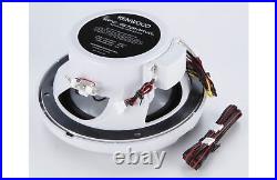 Kenwood KMR-M332BT Marine/Car Stereo Bluetooth 1-DIN & KFC-1673MRWL LED Speakers