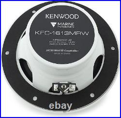 Kenwood KMR-M332BT Stereo Marine Bluetooth Receiver & KFC-1613MRW Speakers