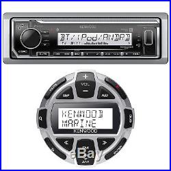 Kenwood Marine Boat Bluetooth Outdoor Radio With Marine Digital Wired Remote
