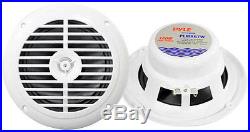 Kenwood Marine Boat Yacht CD MP3 Radio Smartphone Stereo + 400W Amp + 4 Speakers