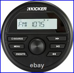 Kicker KMC2 Marine Boat Media Center Receiver Radio Bluetooth USB RCA 4 Ch ATV