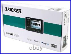 Kicker Kmc10 Bluetooth Media Center Chrome Bezel & Plug Marine Boat