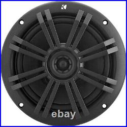 Kicker Kmc3 Digital Media Receiver Boat/marine Audio Package+6.5 Speakers Black