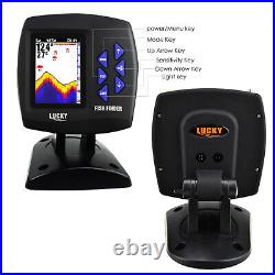 LUCKY Color Display Boat Fish Finder Wireless Remote Control 300m/ 980ft Fishing