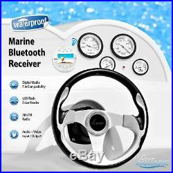 Lanzar Waterproof Marine Stereo Receiver 4x28 W Round Boat in-Dash Radio Recei