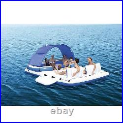 Large Giant Inflatable Boat Water Float Island Lounge 6-Person Lake Ocean Party