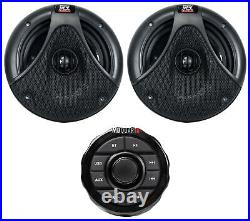 MB QUART GMR-1.5B Marine Gauge Receiver withBluetooth/USB/Aux+2 MTX 6.5 Speakers