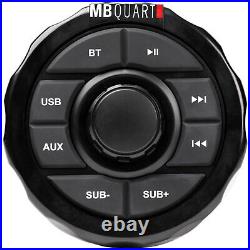 MB QUART GMR-1.5B Marine Gauge Receiver withBluetooth/USB/Aux+2 MTX 6.5 Speakers