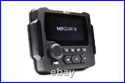 MB Quart GMR-LCD Marine/Boat Bluetooth Receiver+2 Black 6.5 LED Tower Speakers