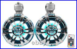 MB Quart GMR-LED Marine/Boat Receiver withBluetooth+(2) 6.5 LED Tower Speakers